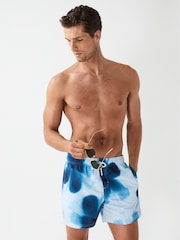 Reiss Blue Kyle Floral Printed Swim Shorts - Image 1 of 6