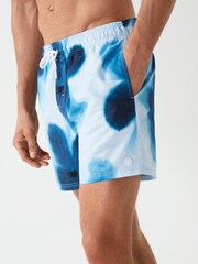 Reiss Blue Kyle Floral Printed Swim Shorts - Image 6 of 6