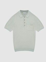 Reiss Sage Ralphy Buttoned Linen Polo Shirt - Image 2 of 6