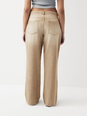 Beige Baggy Wide Leg Hourglass Jeans - Image 2 of 8