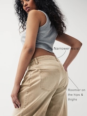 Beige Baggy Wide Leg Hourglass Jeans - Image 5 of 8