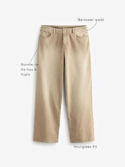 Beige Baggy Wide Leg Hourglass Jeans - Image 7 of 8