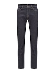 BOSS Dark Wash Maine Straight Fit Stretch Denim Jeans - Image 5 of 5