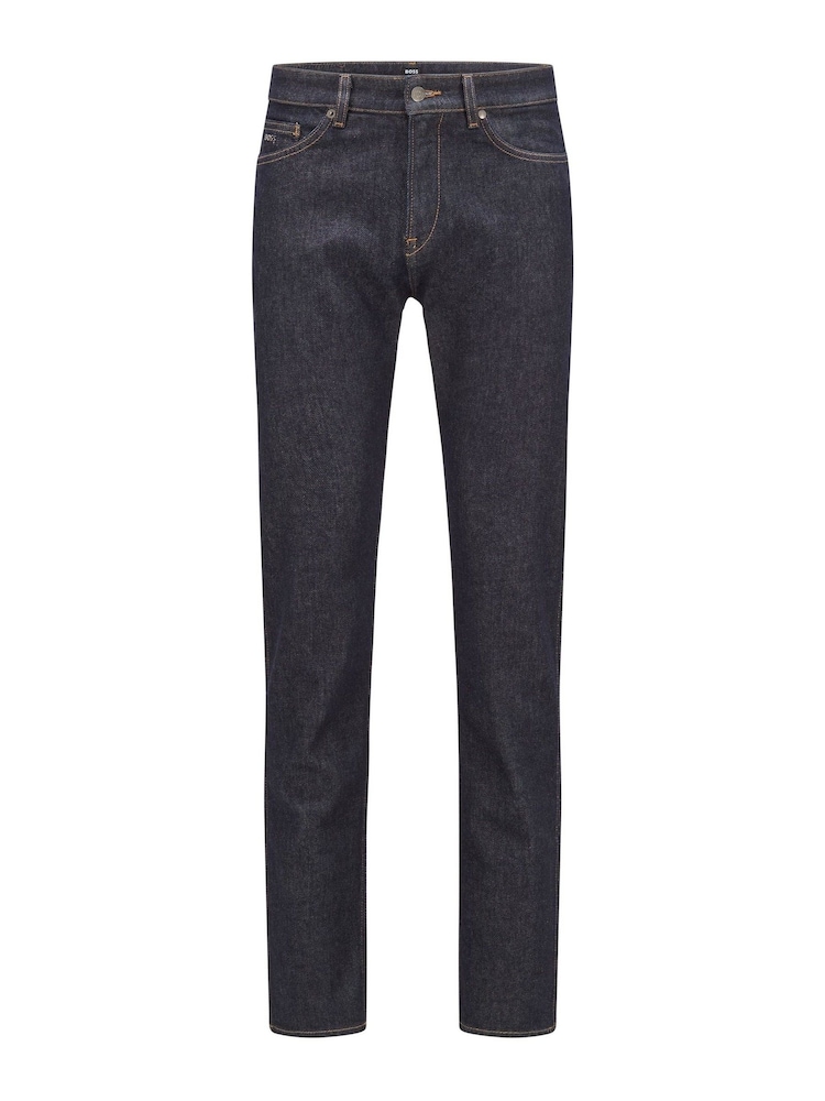 BOSS Dark Wash Maine Straight Fit Stretch Denim Jeans - Image 5 of 5