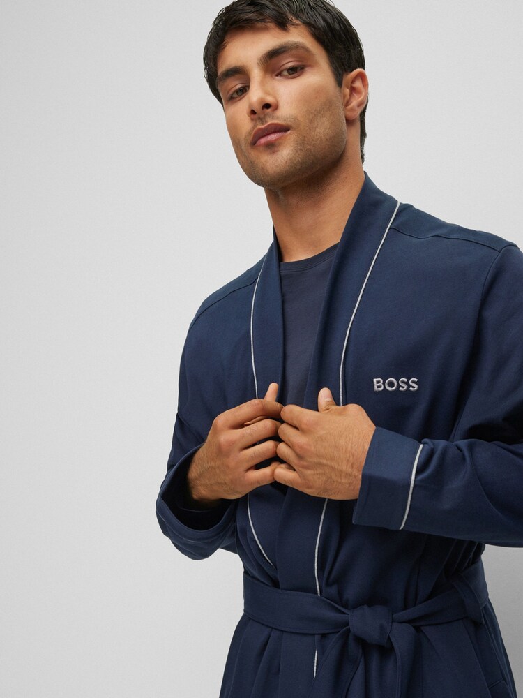 BOSS Blue Kimono 100% Cotton Robe - Image 2 of 3