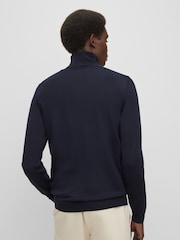 BOSS Blue Virgin Wool Roll Neck Knitted Jumper - Image 2 of 5