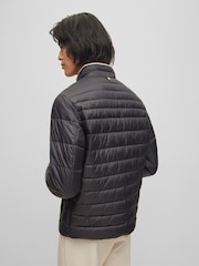 BOSS Black Water Repellent 3D Tape Logo Padded Quilted Jacket - Image 2 of 6