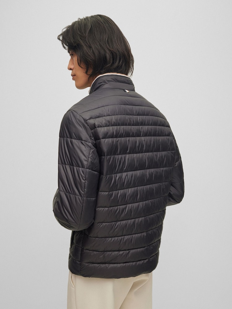 BOSS Black Water Repellent 3D Tape Logo Padded Quilted Jacket - Image 2 of 6