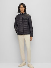 BOSS Black Water Repellent 3D Tape Logo Padded Quilted Jacket - Image 3 of 6