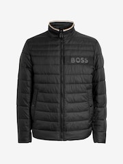 BOSS Black Water Repellent 3D Tape Logo Padded Quilted Jacket - Image 6 of 6