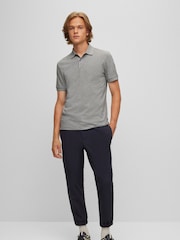 BOSS Grey Pallas Pima Cotton Polo Shirt - Image 2 of 5