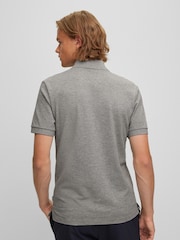 BOSS Grey Pallas Pima Cotton Polo Shirt - Image 3 of 5