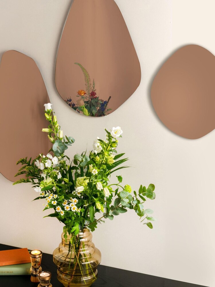 pt, Brown Organic Mirror - Image 4 of 4