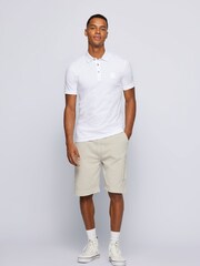 BOSS White Slim Fit Box Logo Polo Shirt - Image 2 of 5