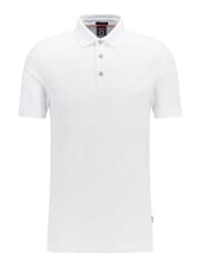 BOSS White Slim Fit Box Logo Polo Shirt - Image 5 of 5