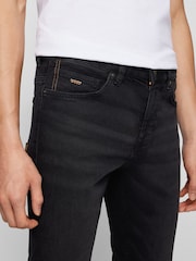 BOSS Black Wash Slim Fit Comfort Stretch Denim Jeans - Image 4 of 5