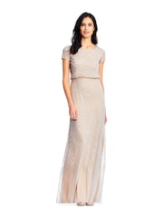 Adrianna Papell Blouson Beaded Dress - Image 1 of 3