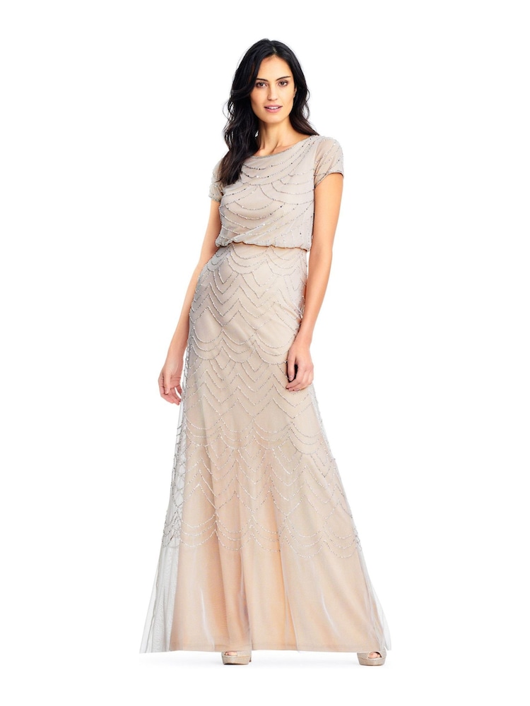 Adrianna Papell Blouson Beaded Dress - Image 3 of 3 Adrianna Papell Blouson Beaded Dress - Image 3 of 3