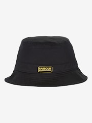 Barbour® International Black Nortan Drill 100% Cotton Sports Bucket Hat - Image 1 of 6