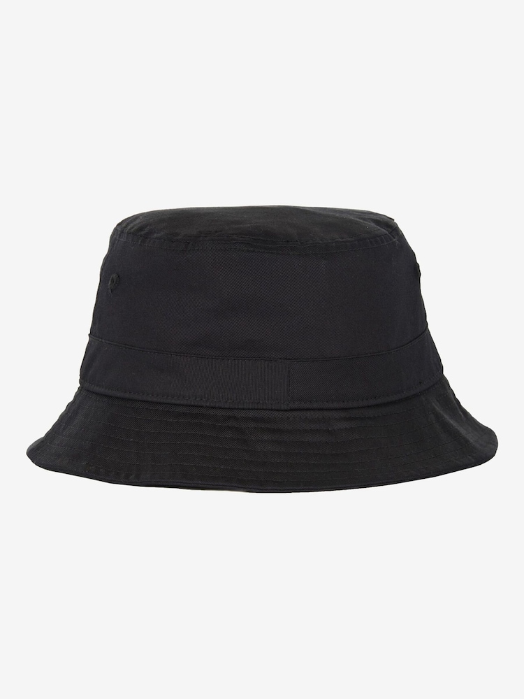 Barbour® International Black Nortan Drill 100% Cotton Sports Bucket Hat - Image 2 of 6