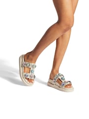Kurt Geiger London Orson Crystal Sandals - Image 1 of 5