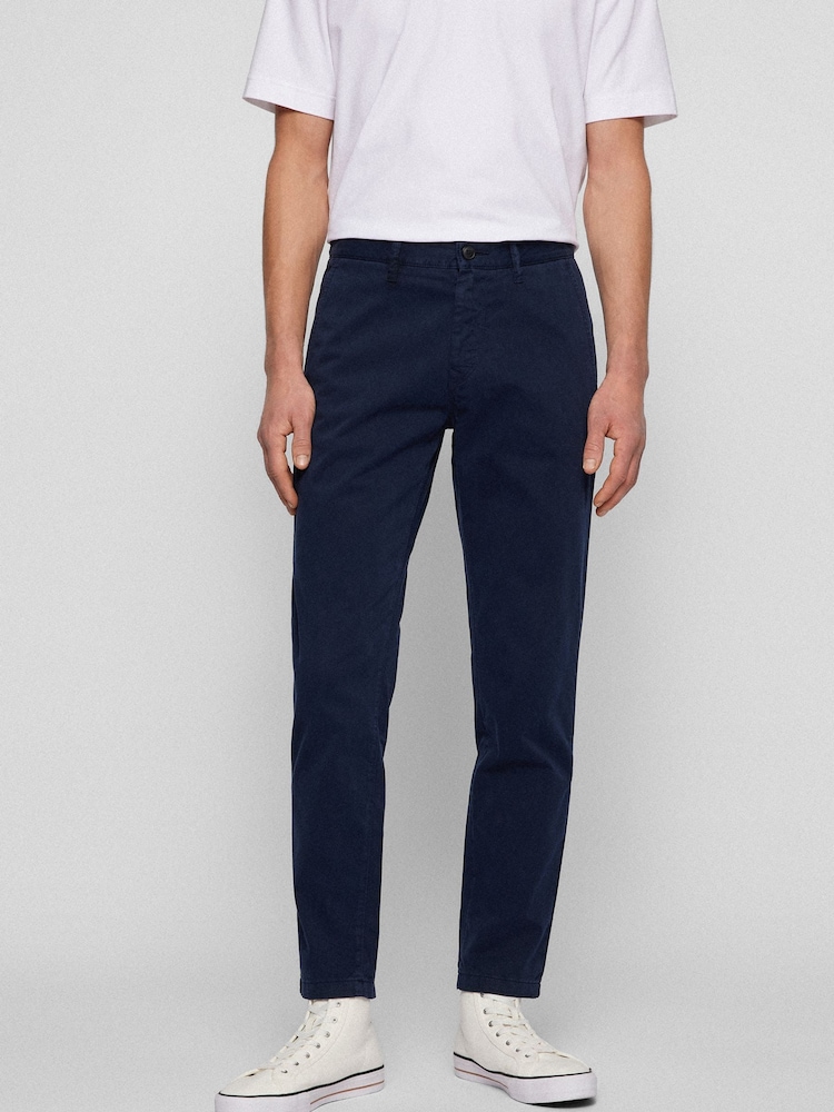 BOSS Dark Blue Schino Tapered Chinos - Image 1 of 5