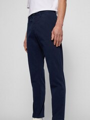 BOSS Dark Blue Schino Tapered Chinos - Image 4 of 5