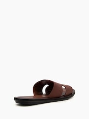 Dune London Brown Incense Saffiano Emboss Sandals - Image 4 of 5