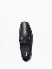 Dune London Black Standard Fit Beacons Driver Moccasins With Woven Trim - Image 6 of 6