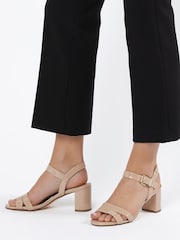 Dune London Natural Standard Fit Merisa Block Heel Sandals - Image 1 of 6