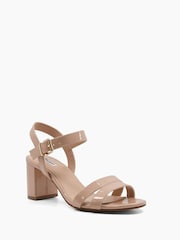 Dune London Natural Standard Fit Merisa Block Heel Sandals - Image 3 of 6