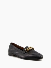 Dune London Black Chain Trim Smith Loafers - Image 2 of 5