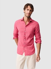 Rodd & Gunn Pink Taupo Bay Sports Fit Shirt - Image 1 of 5