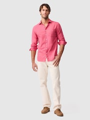 Rodd & Gunn Pink Taupo Bay Sports Fit Shirt - Image 3 of 5