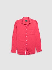 Rodd & Gunn Pink Taupo Bay Sports Fit Shirt - Image 4 of 5