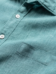 Rodd & Gunn Teal Blue Coromandel Sports Fit Shirt - Image 6 of 6