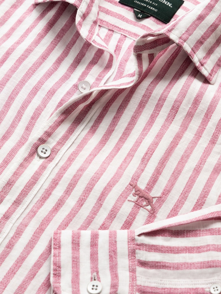 Rodd & Gunn Pink Seadown Sports Fit Shirt - Image 5 of 5