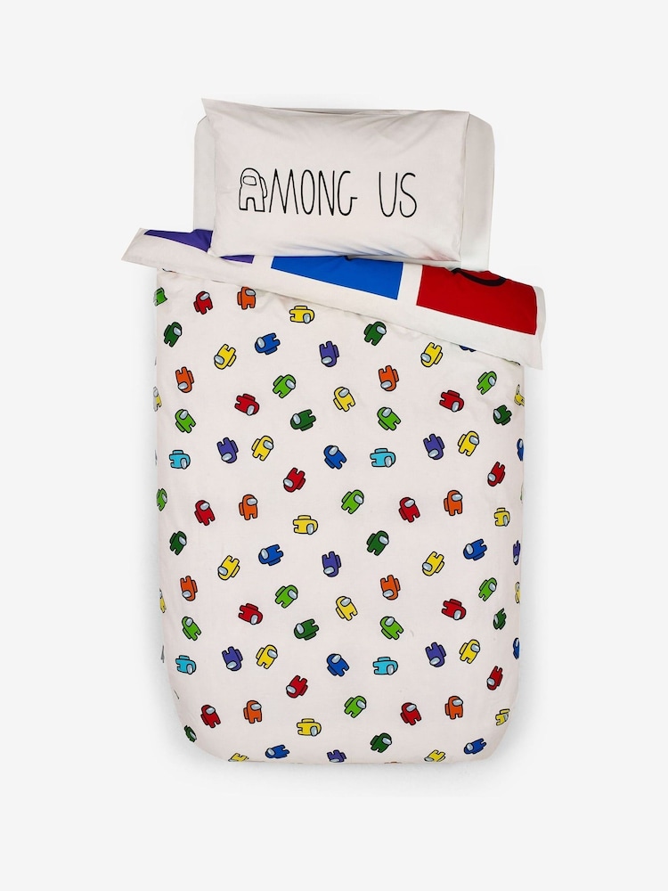 Among Us White Reversible 100% Cotton Duvet Cover And Pillowcase Set - Image 3 of 10