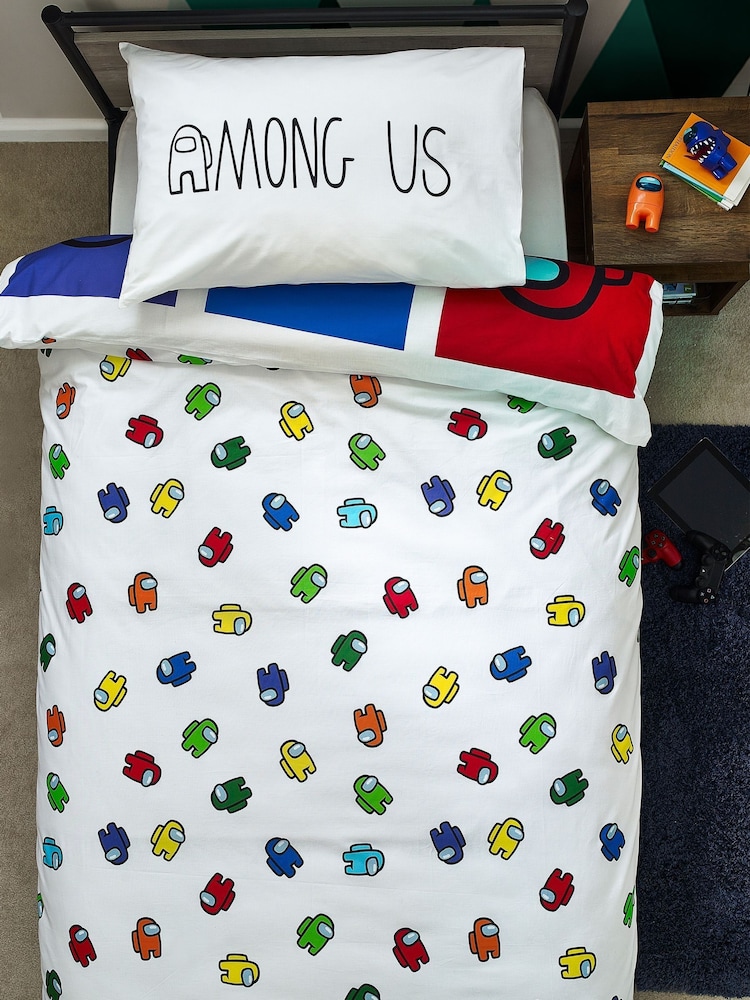 Among Us White Reversible 100% Cotton Duvet Cover And Pillowcase Set - Image 6 of 10