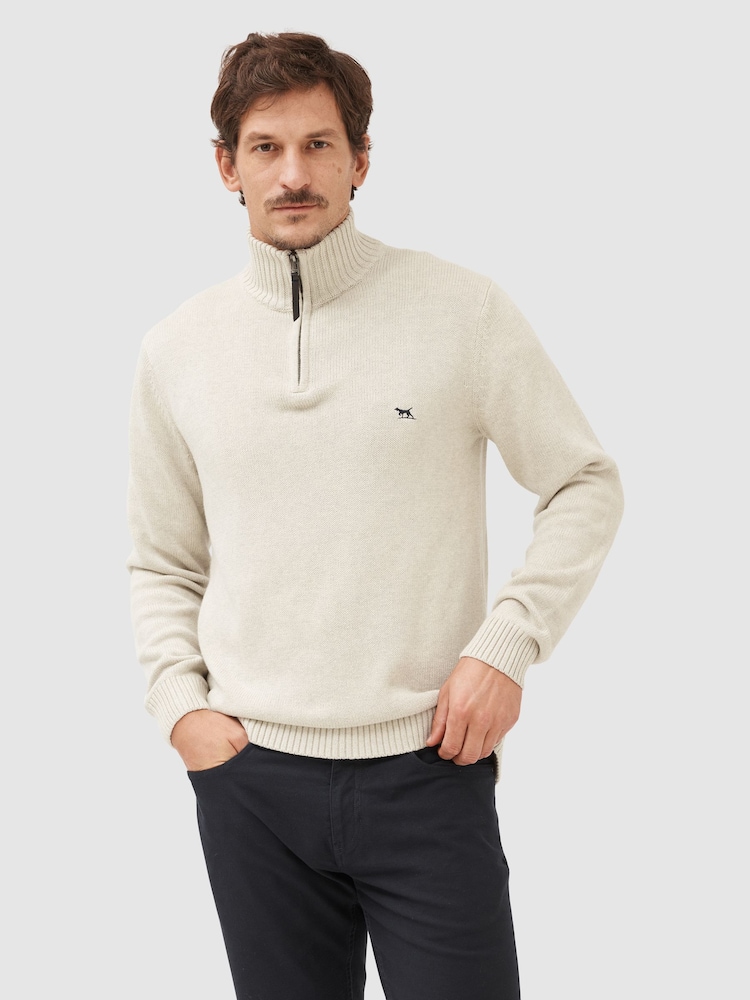 Rodd & Gunn Cream Merrick Bay Knit Jumper - Image 1 of 5