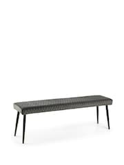 Julian Bowen Grey Luxe Low Bench - Image 2 of 4