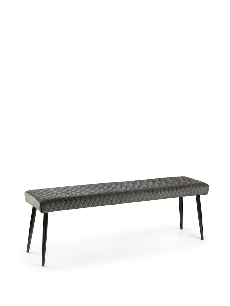 Julian Bowen Grey Luxe Low Bench - Image 2 of 4