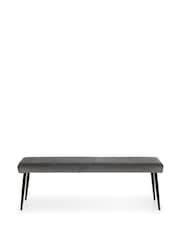 Julian Bowen Grey Luxe Low Bench - Image 3 of 4