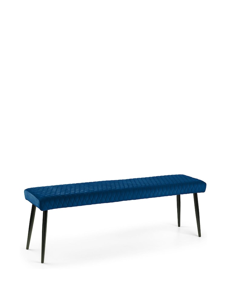 Julian Bowen Blue Luxe Low Bench - Image 2 of 3