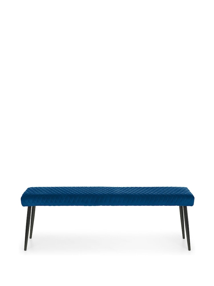 Julian Bowen Blue Luxe Low Bench - Image 3 of 3