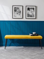 Julian Bowen Yellow Luxe Low Bench - Image 1 of 4