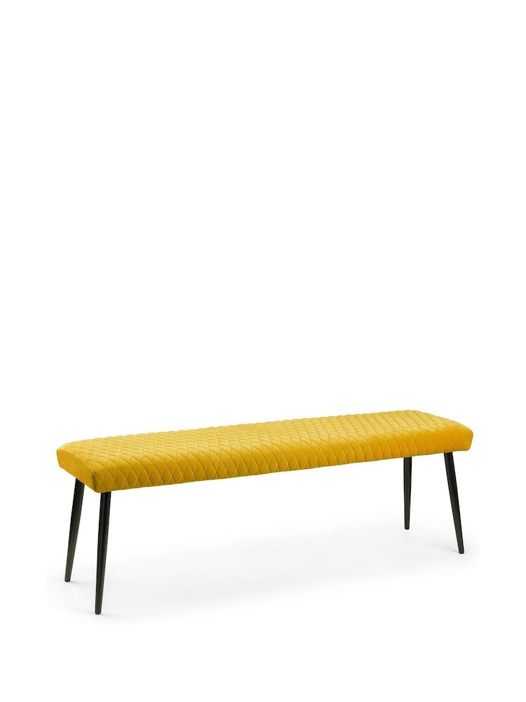 Julian Bowen Yellow Luxe Low Bench - Image 2 of 4