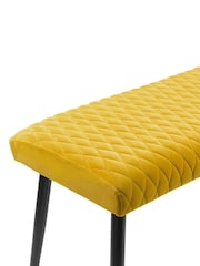 Julian Bowen Yellow Luxe Low Bench - Image 4 of 4