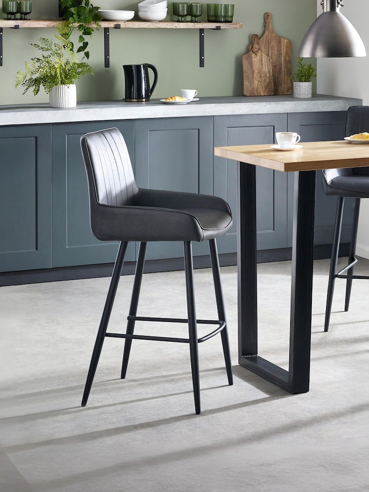 Julian Bowen Grey Soho Bar Stool - Image 1 of 4