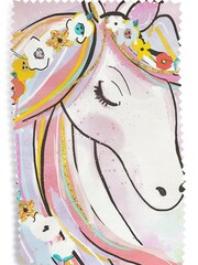 White Floral Unicorn Duvet Cover and Pillowcase Set - Image 10 of 10